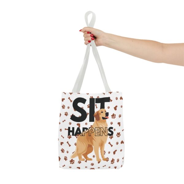 Funny Dog Lover Tote Bag - 'Sit Happens' - Perfect for Pet Owners and Dog Enthusiasts - Image 12