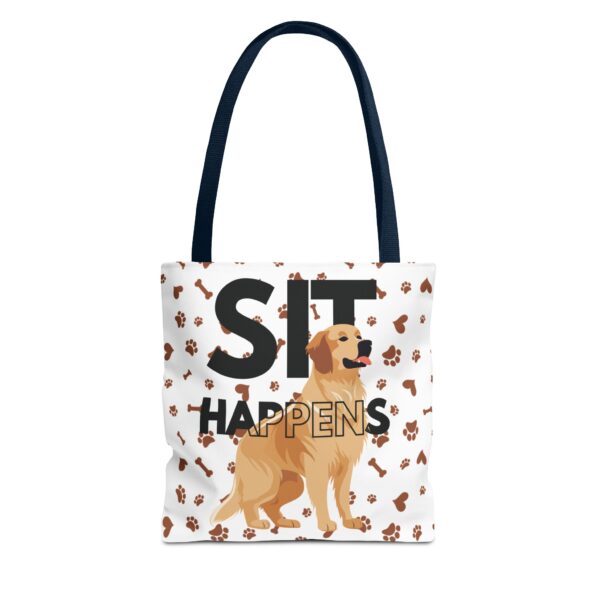 Funny Dog Lover Tote Bag - 'Sit Happens' - Perfect for Pet Owners and Dog Enthusiasts - Image 17