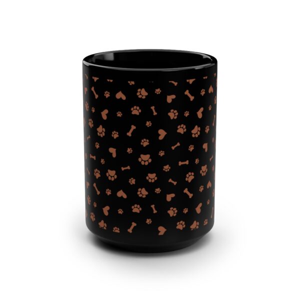Paw Print Black Mug - 15oz Pet Lover Coffee Cup - Image 4