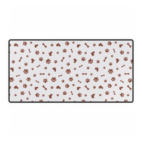 Pet Lover Desk Mat - Cute Paw Prints & Bones Design - Image 3
