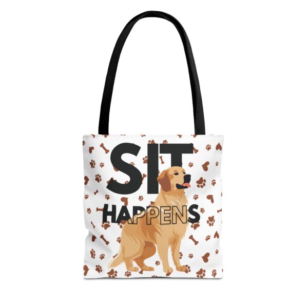 Funny Dog Lover Tote Bag - 'Sit Happens'