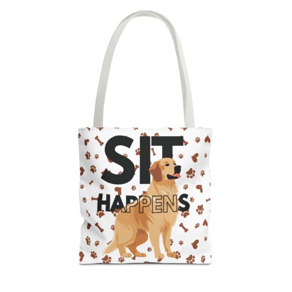 Funny Dog Lover Tote Bag - 'Sit Happens' - Perfect for Pet Owners and Dog Enthusiasts - Image 9
