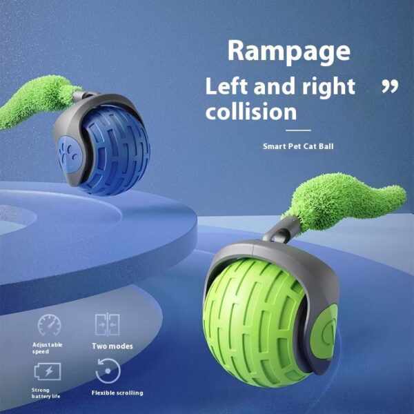 New Interactive Cat Toys Ball Auto Electric Rolling Ball Toys For Cat Kitty Pets - Image 2