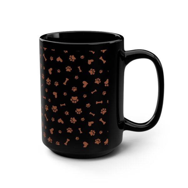 Paw Print Black Mug - 15oz Pet Lover Coffee Cup - Image 5