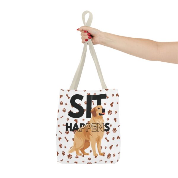 Funny Dog Lover Tote Bag - 'Sit Happens' - Perfect for Pet Owners and Dog Enthusiasts - Image 16